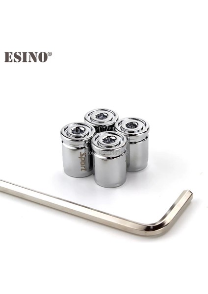 4 x En Yeni Krom Gümüş Araba Styling Hırsızlığa Karşı Paslanmaz Tekerlek Lastik Vana Kök Kapakları Çinko Alaşımlı Jant Lastik Kök Hava Valfi Kapakları (Yurt Dışından)