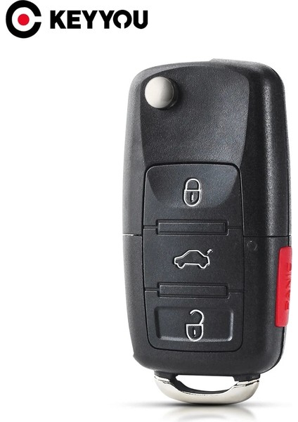 Keyyou Düğmeler Uzaktan Flip Sustalı Anahtar Kabuk Değiştirme Anahtar Kılıfı Vw Volkswagen Golf Polo Mk4 Touran Bora (Yurt Dışından)