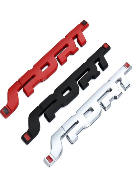 Kırmızı Stil D Metal Spor Logo Amblem Rozet Sticker Evrensel Araba Gövde Çamurluk Çıkartması Aksesuarları (Yurt Dışından) fırsatları