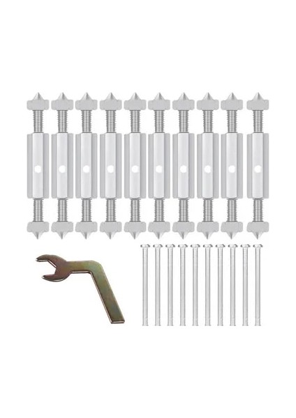 10 Pairs 86 Tipi Duvar Anahtarı Kaset Küçük Harf Hasar Onarım Araçları Ayarlanabilir Uzunluk Braketi Çubuk Kolu Soket Vida (Yurt Dışından)
