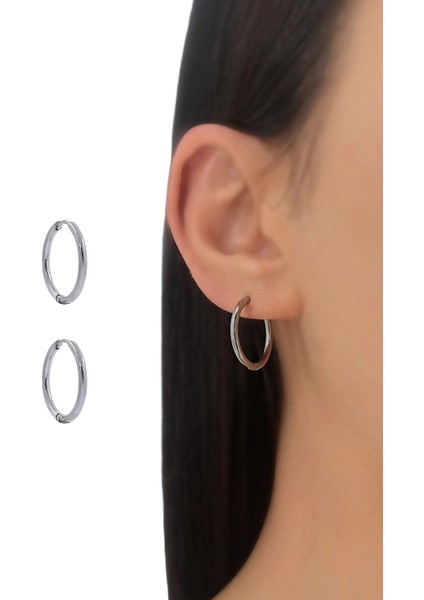 Premium 15 mm Kalın Halka Küpe