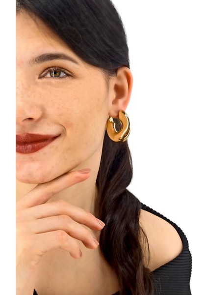 Premium Plaka Ay Küpe modelleri