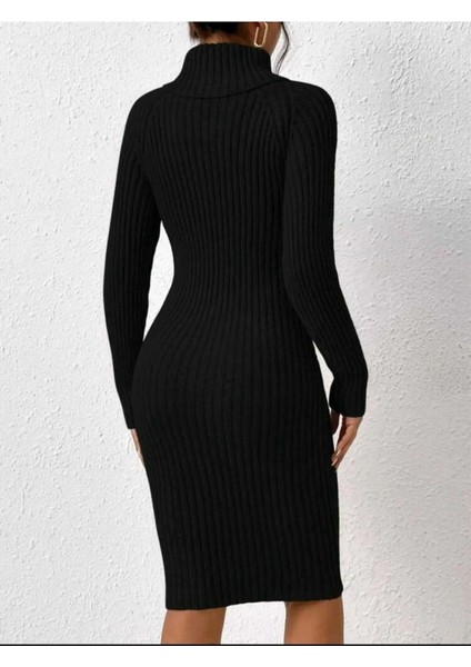 Kurdale Detaylı Fitilli Model Triko Elbise fiyatları