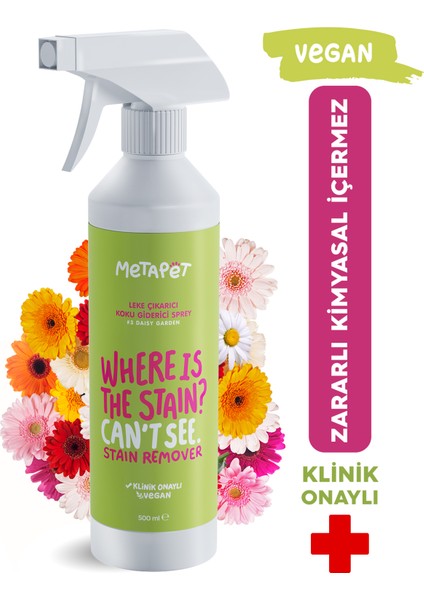 Çiçek Kokulu Leke Çıkarıcı, Yer Yüzey Temizleyici, Halı, Koltuk, Ayakkabı Temizleme Spreyi, 500 Ml