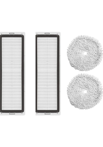 4 Adet Yıkanabilir Hepa Filtre Paspas Bezi W10 Robotik Elektrikli Süpürge Yedek Yedek Parça (Yurt Dışından)