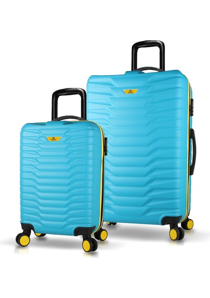 Croc Abs 2'li Valiz Seti (Kabin ve Büyük) Turkuaz