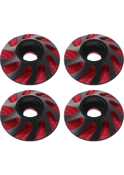 Adet Metal Kuyruk Kanat M3 Düz Başlı Vidalar Yıkayıcılar 15MM 1/8 Ölçekli Off Road Rc Drift Arabalar, Kırmızı (Yurt Dışından)