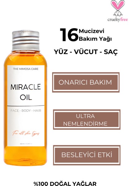 The Mimosa Care Onarıcı - Yenileyici Bakım Yağı Miracle Oil