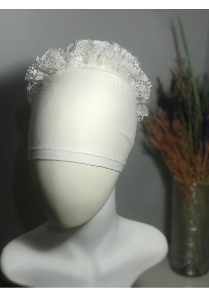 Dantelli Fırfırlı Bone 3 Lü