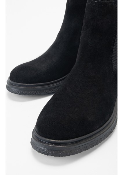 Kadın Siyah Süet Hakiki Deri Casual Bot 824 7004 Bn Bot SK23/24 modelleri