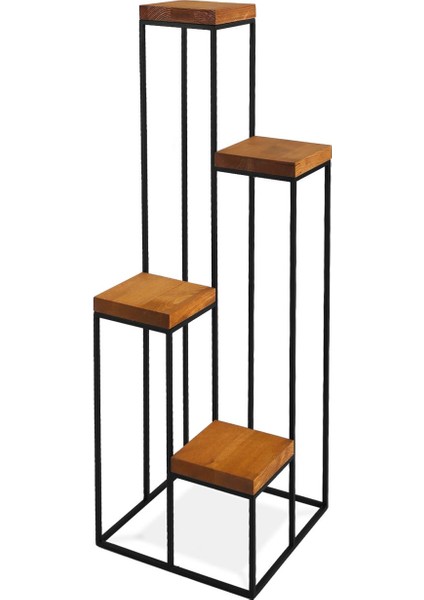 Florawood 4’lü Doğal Ahşap Raf Çiçeklik fiyatları