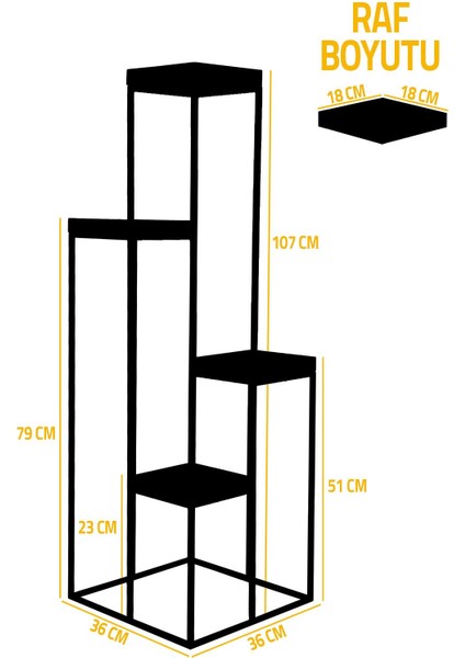 Florawood 4’lü Doğal Ahşap Raf Çiçeklik fırsatları