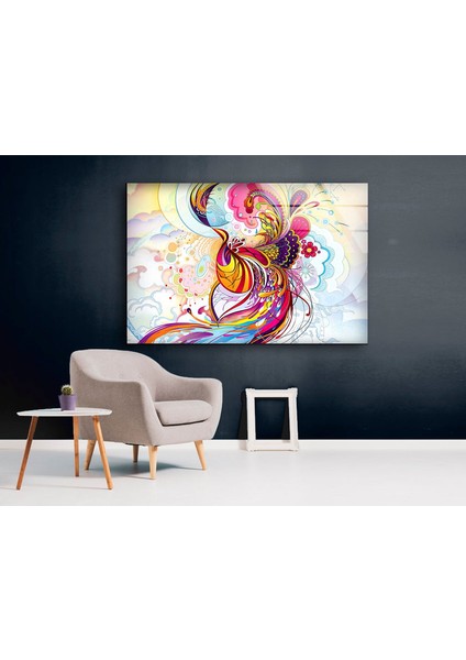 Renkli Soyut Cam Duvar Tablosu modelleri