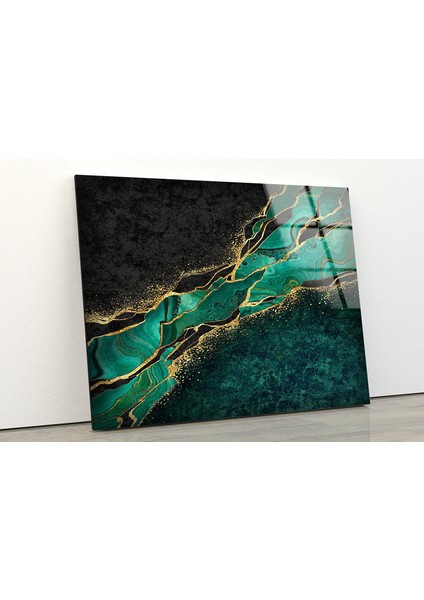 Soyut Dijital Ebru Çizimi Temperli Cam Duvar Tablosu fiyatları