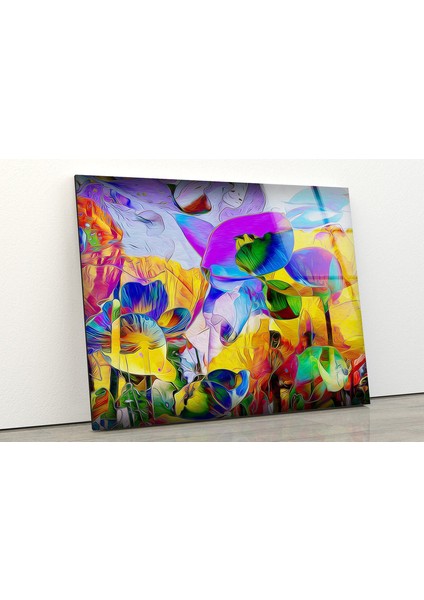 Renkli Canlı Soyut Cam Duvar Tablosu fiyatları