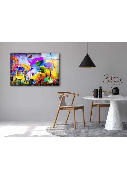 Renkli Canlı Soyut Cam Duvar Tablosu fırsatları