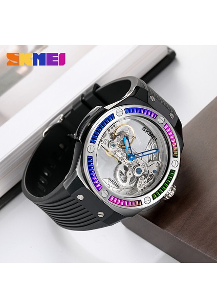 M032.03 Skmei M032 En Iyi 10 Marka Guangzhou Erkekler Mekanik Saat Güzel Pu Kayış Suya Dayanıklı Otomatik Iş Reloj Izle (Yurt Dışından) modelleri