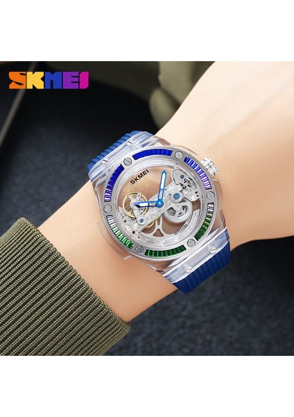 M032.03 Skmei M032 En Iyi 10 Marka Guangzhou Erkekler Mekanik Saat Güzel Pu Kayış Suya Dayanıklı Otomatik Iş Reloj Izle (Yurt Dışından) indirimleri