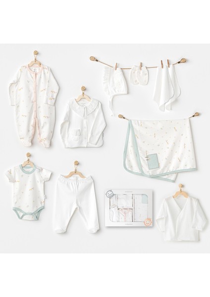 Kız Bebek Hastane Çıkışı 10 Parça Newborn Set Duck AC24581