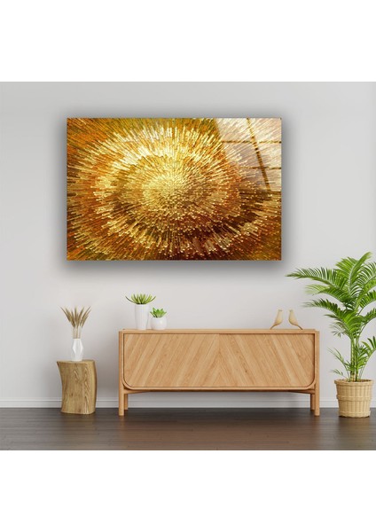 Altın Soyut Temperli Cam Duvar Tablosu fiyatları