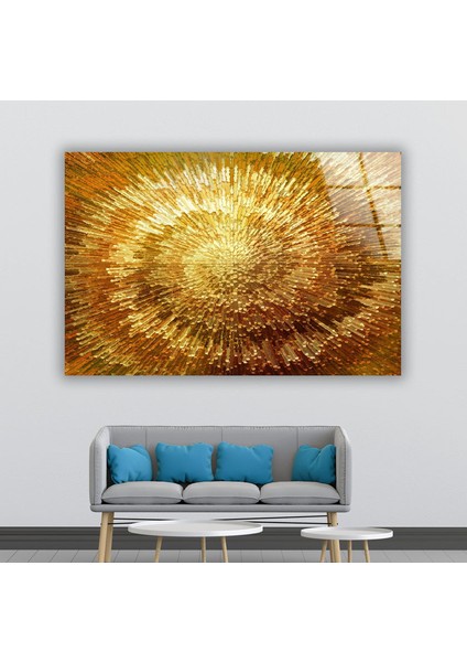 Altın Soyut Temperli Cam Duvar Tablosu indirimleri