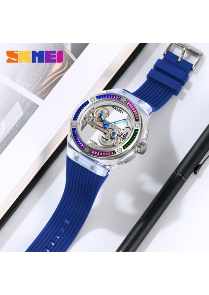 M032.01 Skmei M032 En Iyi 10 Marka Guangzhou Erkekler Mekanik Saat Güzel Pu Kayış Suya Dayanıklı Otomatik Iş Reloj Izle (Yurt Dışından) fırsatları