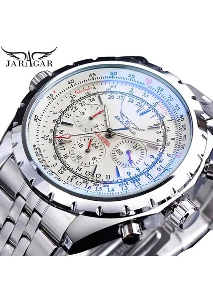 C Pointer Tipi Jaragar S1144 Erkekler Özel Logo Marka Tourbillon Otomatik Mekanik Küçük Lüks Kol Saatleri Erkekler Için Mekanik Saatler (Yurt Dışından)