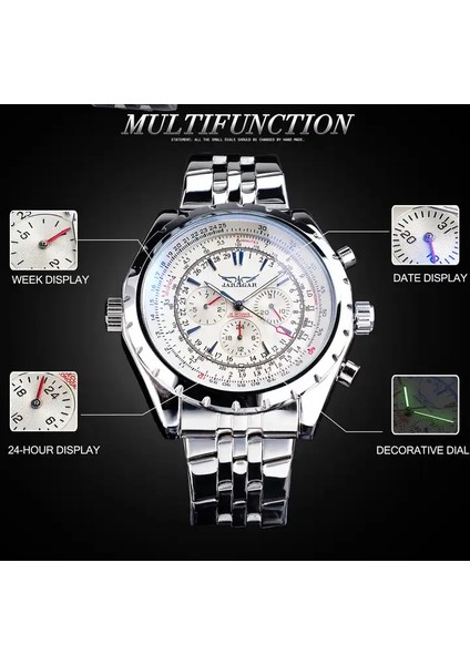 C Pointer Tipi Jaragar S1144 Erkekler Özel Logo Marka Tourbillon Otomatik Mekanik Küçük Lüks Kol Saatleri Erkekler Için Mekanik Saatler (Yurt Dışından)