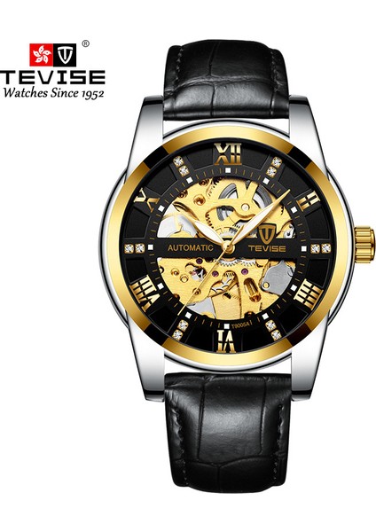 T9005A.10 Mekanik Saat Paslanmaz Çelik Altın Metral Bilezik Kayışı Orologio Meccanico Tourbillon Automatique Şeffaf Erkekler Otomatik Mekanik Saat (Yurt Dışından) fiyatları