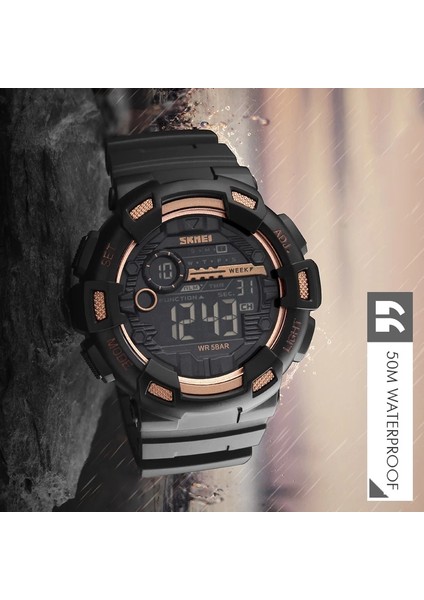 SKMB760101 Skemi 1243 Moda Erkekler Dijital Kol Saati Silikon Su Geçirmez Lüks Erkek Kol Saati Erkek Saat (Yurt Dışından) indirimleri