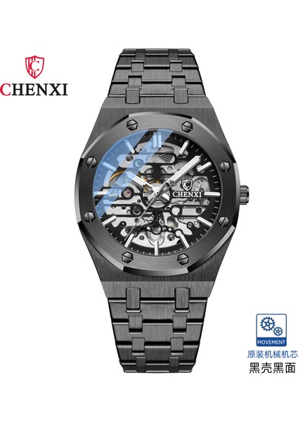 C1 Moda Erkek Çelik Bant Içi Boş Tam Otomatik Mekanik Saat Erkek Saat Erkek 8848 Izle (Yurt Dışından)