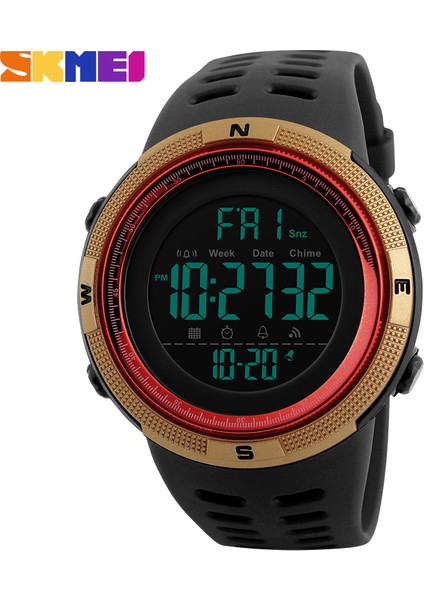 SKMB5701 Skmei 1251 Erkekler Geri Sayım Çift Zamanlı Spor Saatler Alarm Chrono LED Dijital Kol Saatleri Relogio Masculino (Yurt Dışından) fırsatları
