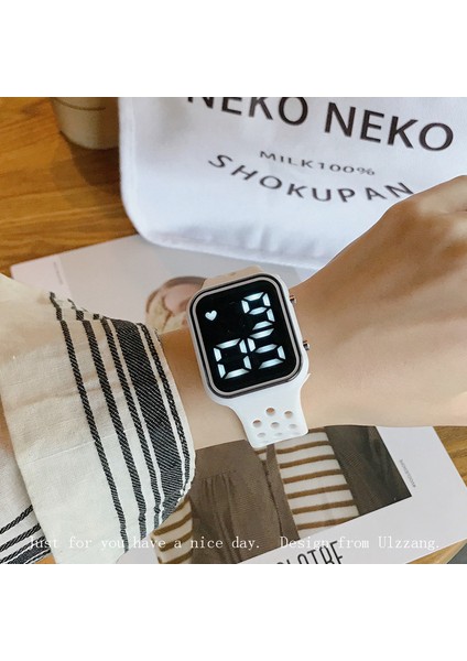 Gül Moda Macaron Renk Silikon Aydınlık Moda Dijital Saat Çok Fonksiyonlu Su Geçirmez Spor LED Öğrenci Izle (Yurt Dışından) fırsatları