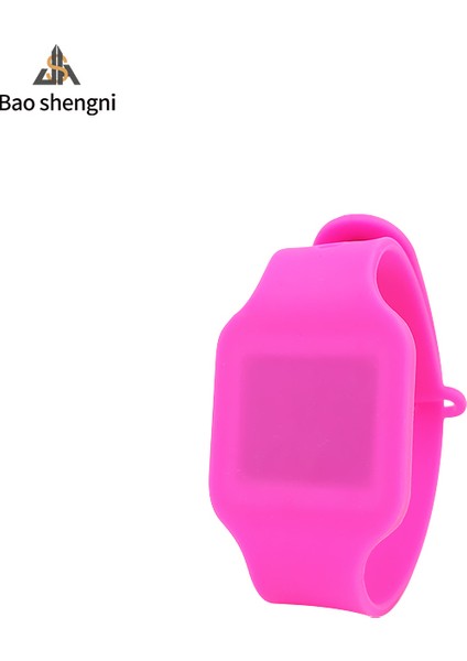 Gül Kırmızı Moda Fonksiyonu Yüksek Kaliteli Yumuşak Silikon LED Çocuk Dijital Saat Tek Renk Bilezik Okul Erkekler Kızlar Için LED Spor Çocuk Izle (Yurt Dışından)