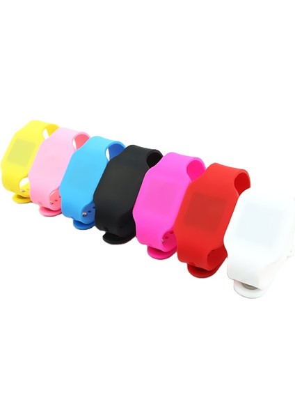 Gül Kırmızı Moda Fonksiyonu Yüksek Kaliteli Yumuşak Silikon LED Çocuk Dijital Saat Tek Renk Bilezik Okul Erkekler Kızlar Için LED Spor Çocuk Izle (Yurt Dışından)