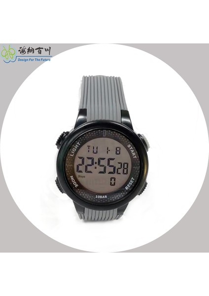 Gri Spor Izle Erkek Kronograf Dijital Otomatik Tarih LED Ekran Komple Takvim Spor Kronometre LED Izle Kauçuk Bilek Saati (Yurt Dışından)