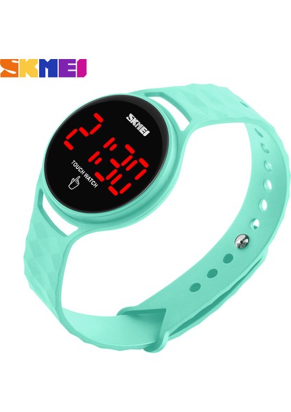 SKMB5607 Skmei 1230 Kadın Erkek Dijital Saat LED Dokunmatik Izle Dokunmatik Ekran LED Ekran Pu Kayış Moda Rahat Bilek Saatler (Yurt Dışından) fırsatları