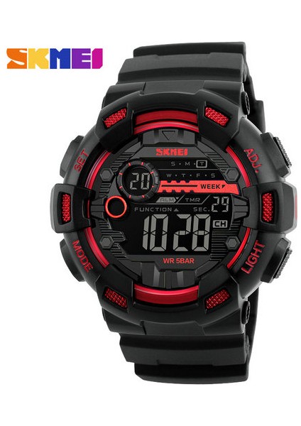 SKMB760104 Skemi 1243 Moda Erkekler Dijital Kol Saati Silikon Su Geçirmez Lüks Erkek Kol Saati Erkek Saat (Yurt Dışından)
