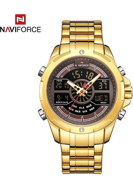 LXA811901 Resim Olarak Naviforce NF9170 Analog Dijital Saat Özel Tasarım Paslanmaz Çelik Kol Saati Klasik Erkekler Için (Yurt Dışından) fiyatları
