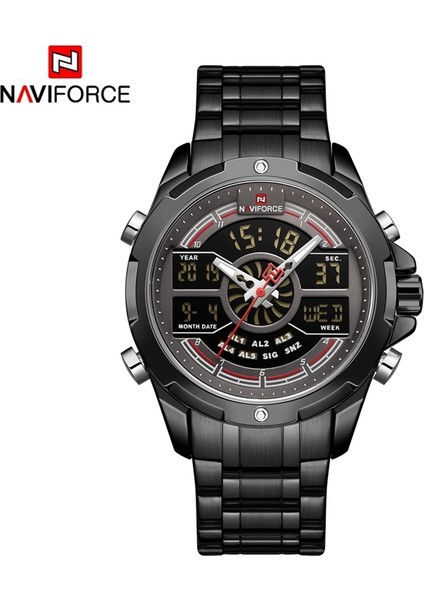 LXA811901 Resim Olarak Naviforce NF9170 Analog Dijital Saat Özel Tasarım Paslanmaz Çelik Kol Saati Klasik Erkekler Için (Yurt Dışından) fırsatları