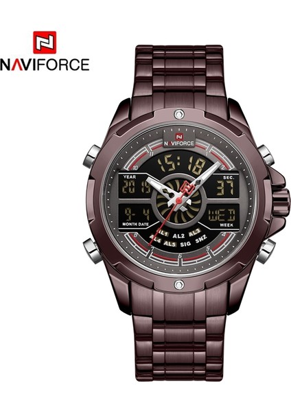 LXA811901 Resim Olarak Naviforce NF9170 Analog Dijital Saat Özel Tasarım Paslanmaz Çelik Kol Saati Klasik Erkekler Için (Yurt Dışından) indirimleri