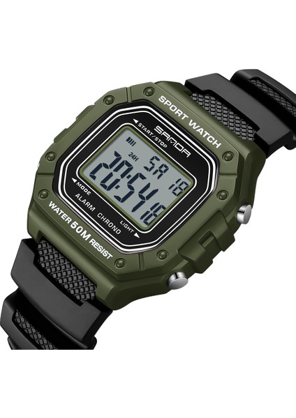 Yeşil Sanda Üst Marka Spor Erkek Saatler Casual Izle Erkekler Için Dijital Kol Saati Su Geçirmez Saat Relogio Masculino 2156 (Yurt Dışından)