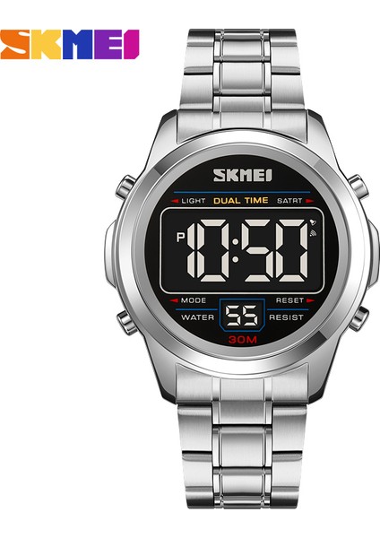 Gümüş-Siyah Klasik Skmei Izle 2127 3 Bar Su Geçirmez Yüzme Stok Oem Odm Relojes Digitales Dijital Saatler Erkekler Reloj De Hombre (Yurt Dışından)