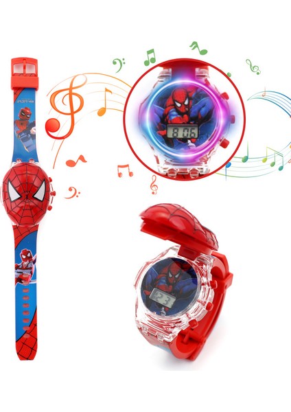 001 Dijital Saatler Yeni Noel Hediyesi Çocuklar Yedi Renk Hafif Müzik Çevirme Oyuncak Aydınlık 3D Izle Çocuklar Karikatür Dijital Saat (Yurt Dışından) indirimleri