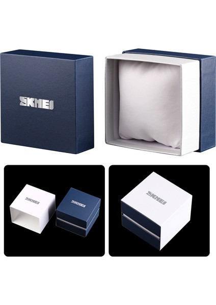 Box-2 Skmei 1389 Paslanmaz Çelik Su Geçirmez Erkek Analog LED Dijital Saat (Yurt Dışından)