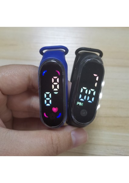 Sarı Spor Promosyon Hediye Yetişkin LED Izle Dokunmatik Ekran Silikon Kauçuk Çocuklar Saatler Su Geçirmez Spor LED Dijital Saat (Yurt Dışından)