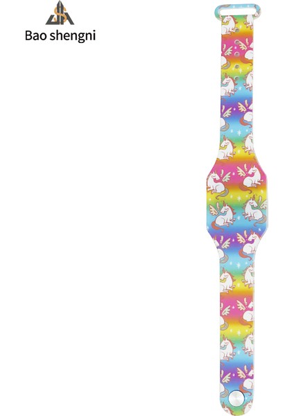 Unicorn5 Moda/izle/oyuncaklar 2022 Karikatür Tasarım Silikon LED Işık Dijital Spor Kol Saati Çocuk Kadın Kız Erkek Erkek LED Dokunmatik Silikon Saatler (Yurt Dışından)