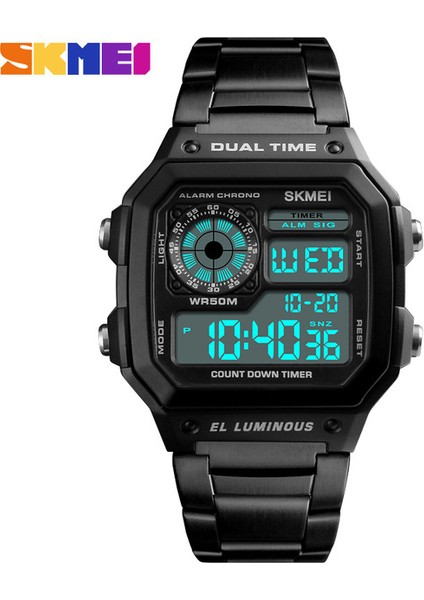 SKMC3301 Skmei Royale Model 1335 Erkek Kronograf Saatler Relojes Skmei 1335 Erkek Klasik Elektronik Saatler Dijital (Yurt Dışından)