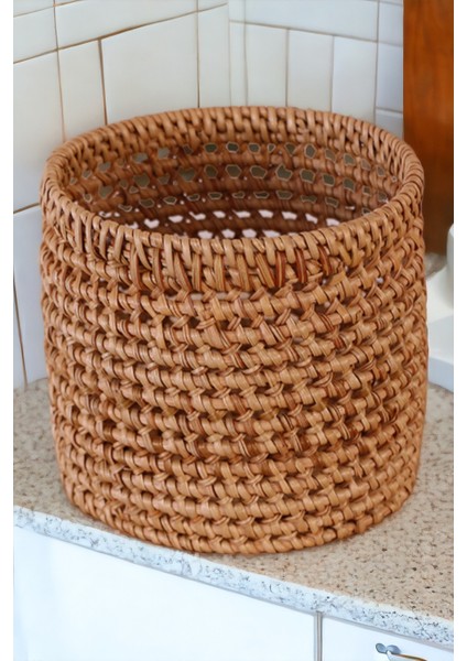 Dekoratif Rattan Düzenleyici Banyo Organizer Mutfak Kaşıklık Çok Amaçlı 15 x 15 cm Oceanpoint fırsatları