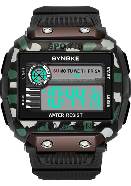 Stil 4 Dijital Saat Synoke 9801 Büyük Ekran 56MM Kare LCD Saat Erkekler Için Alarm Kronograf Elektronik Darbeye Dayanıklı Su Geçirmez Çocuk Dijital Saatleri (Yurt Dışından)